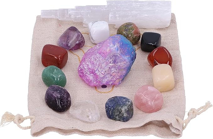 Boxed crystal healing set