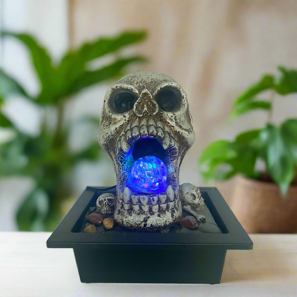 Skull light water fountain