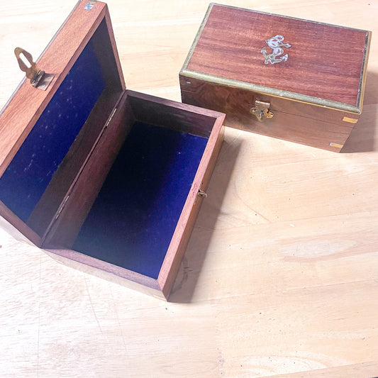 Antique / vintage pirate treasure wooden box