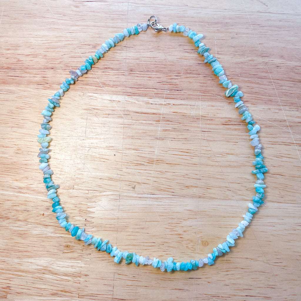 Amazonite crystal chip bracelet