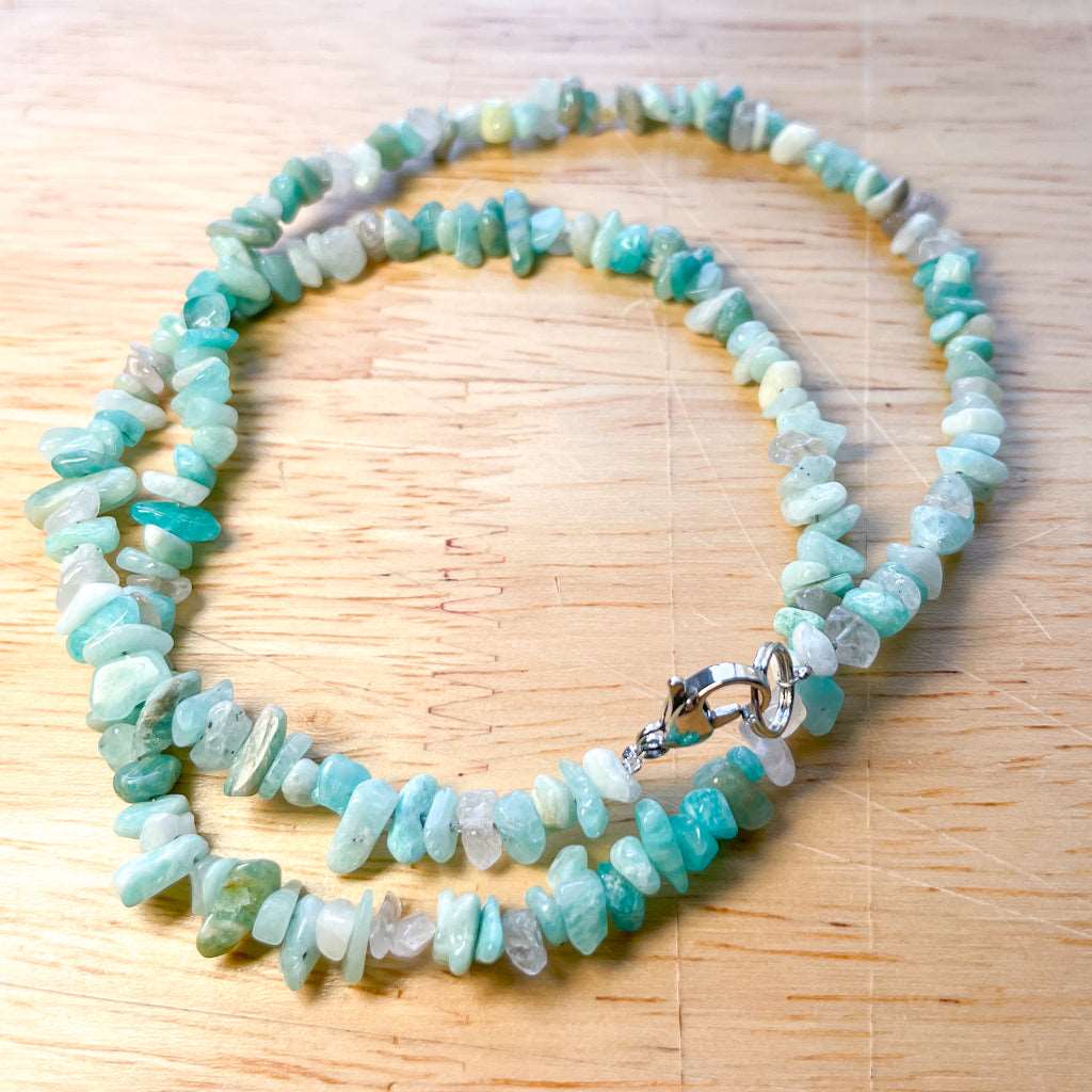 Amazonite crystal chip bracelet