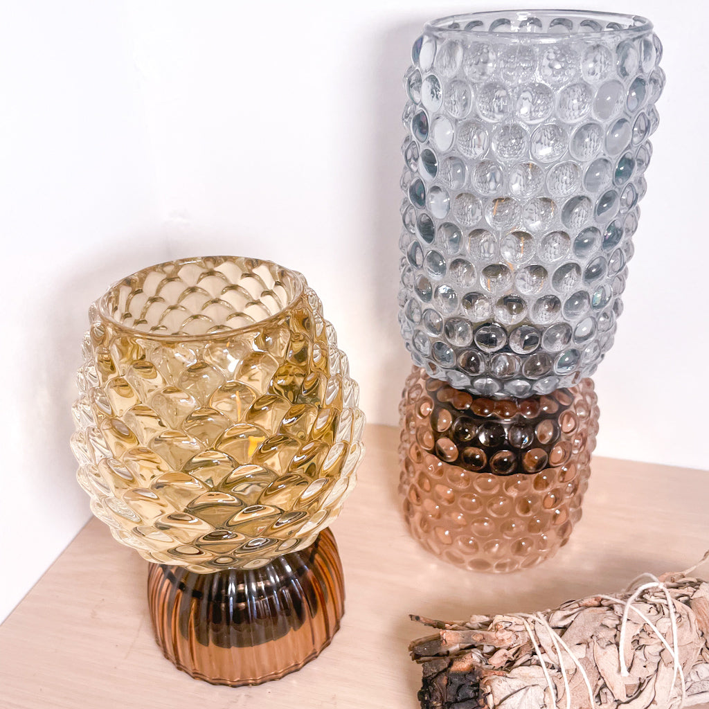 Cordless retro LED glass lamp