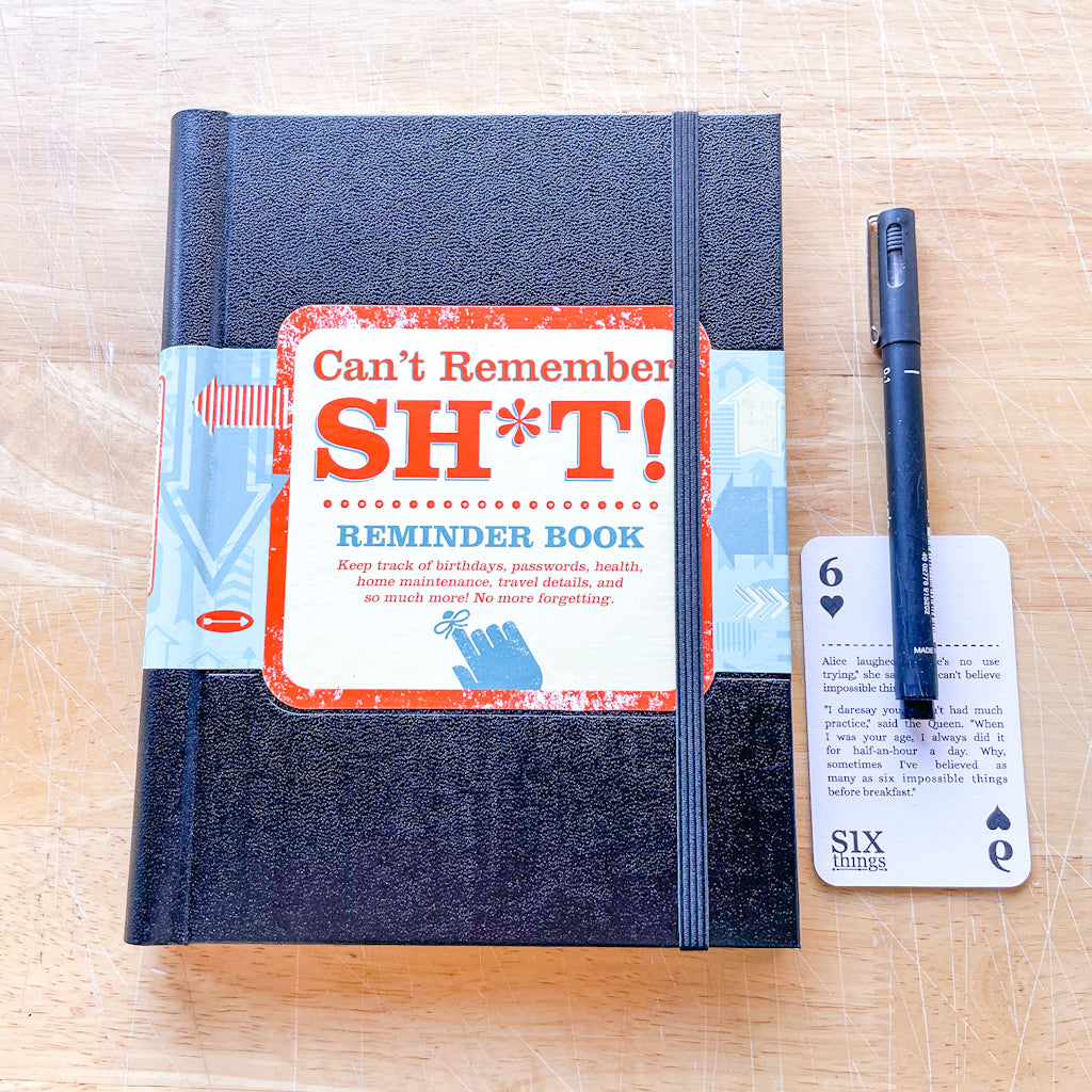 Can't remember shit faux leather journal