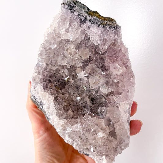 Rainbow Amethyst crystal cluster cut base 1kg