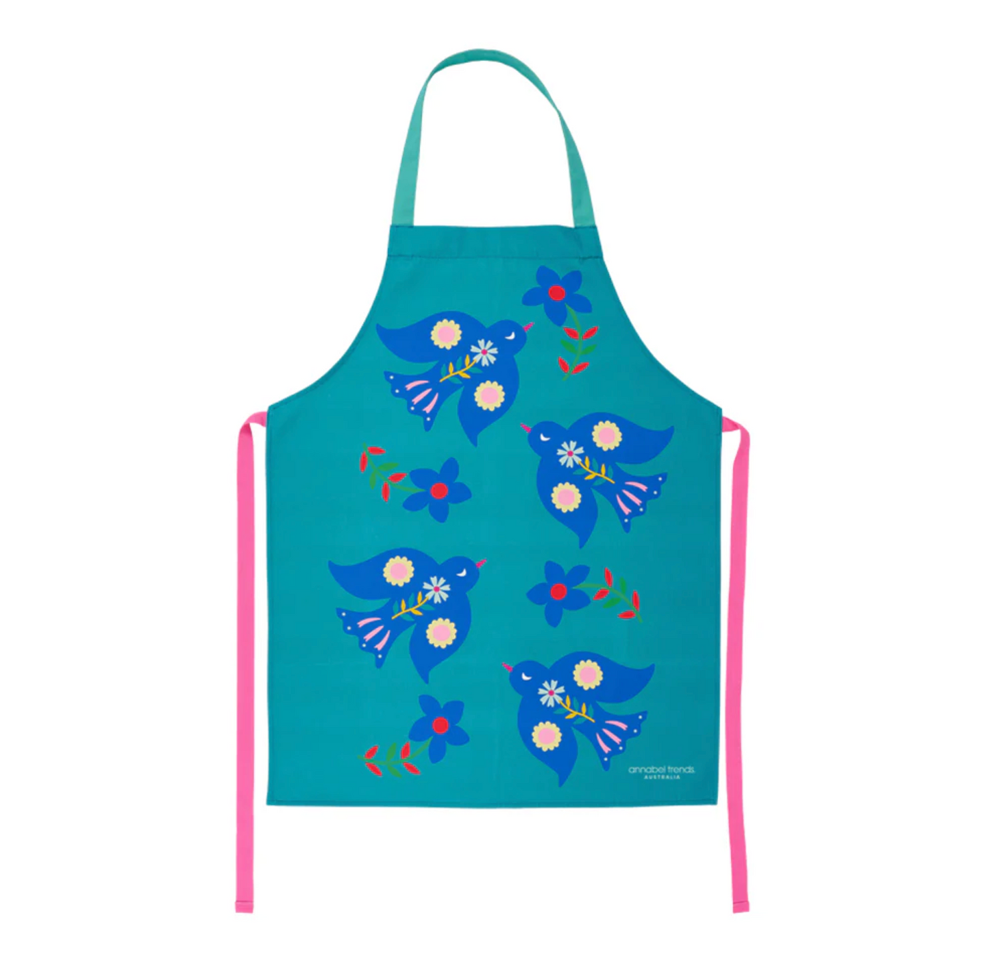Blue birds kitchen apron