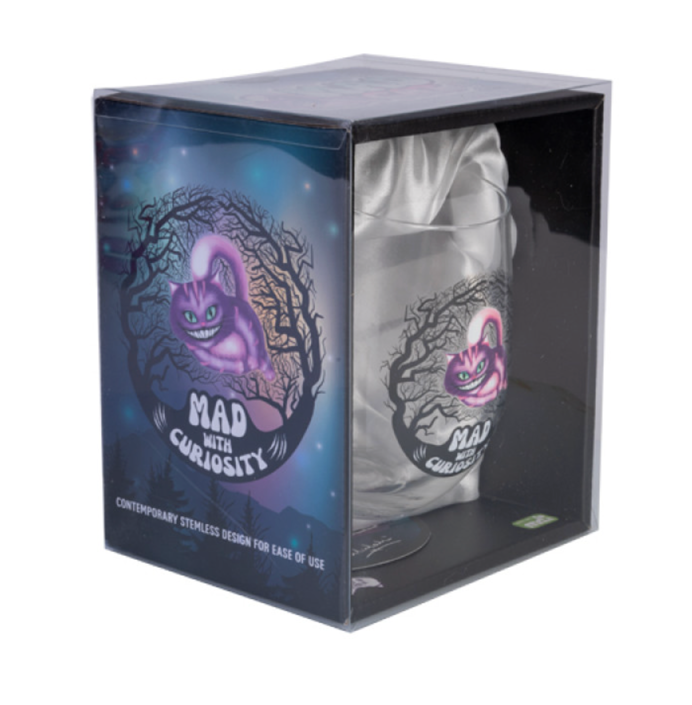Alice in wonderland Cheshire cat glass