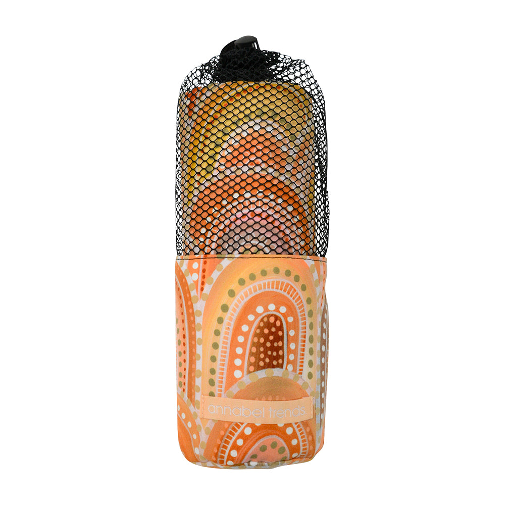 Peachy rainbows sand free towel