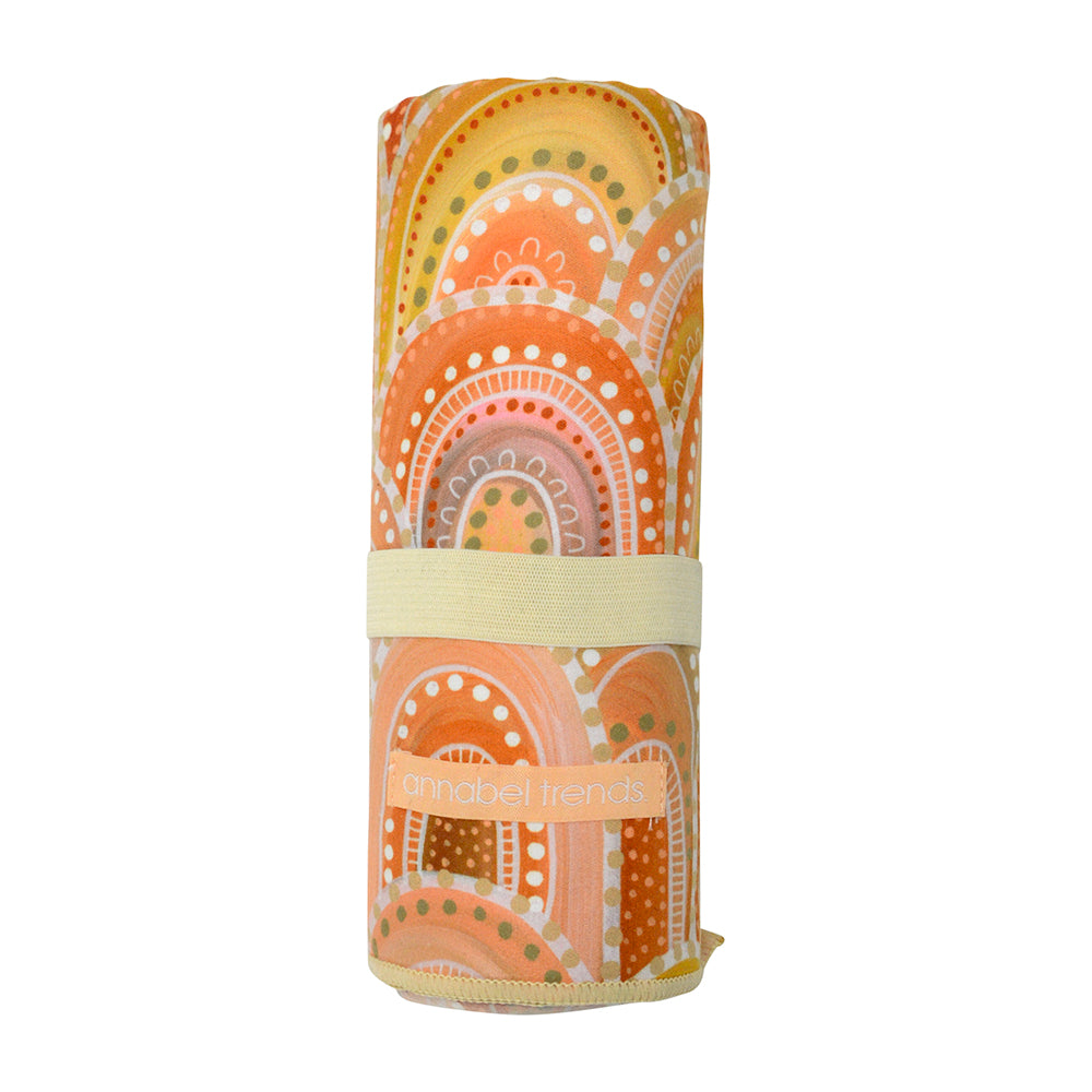 Peachy rainbows sand free towel