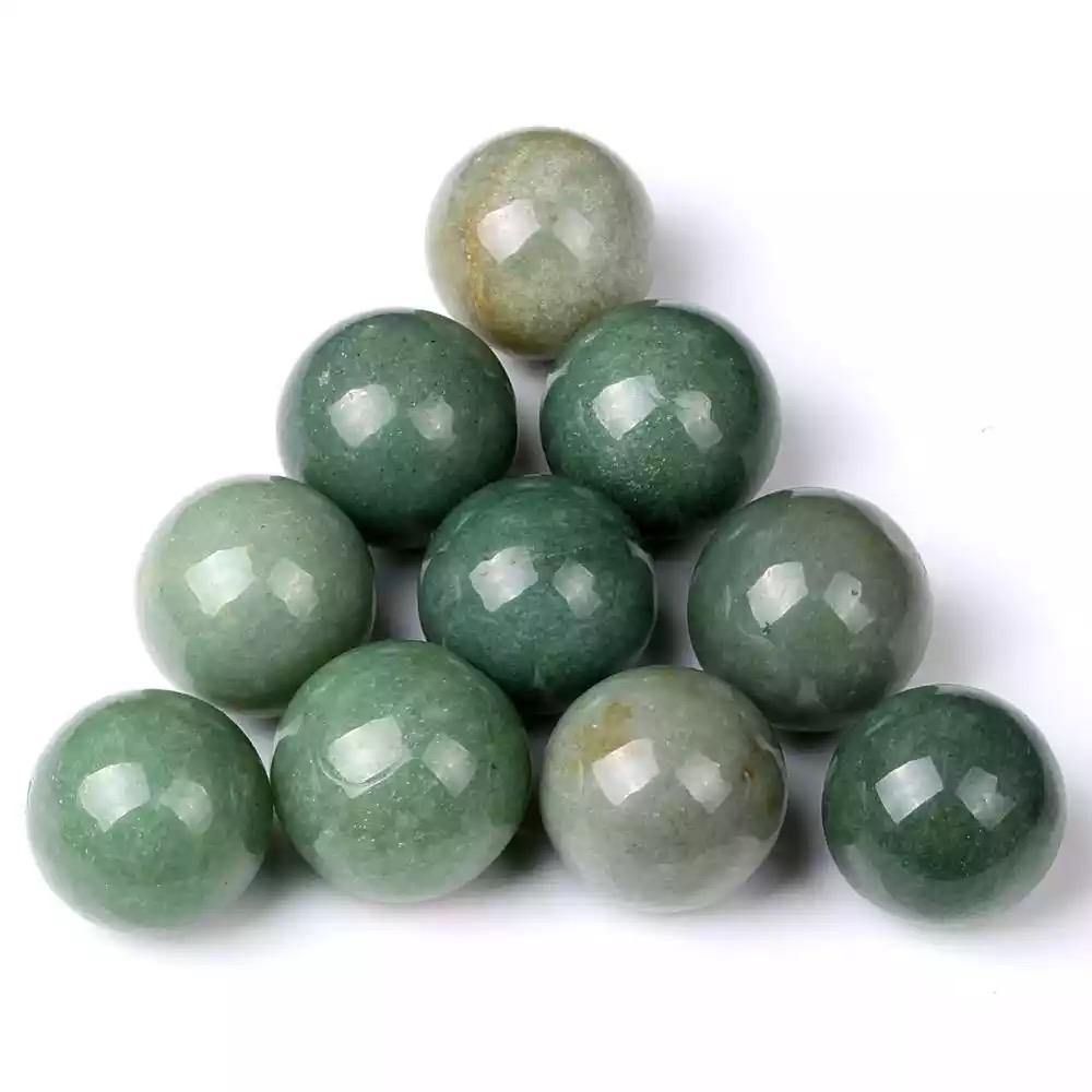 Green aventurine sphere crystal ball polished stone
