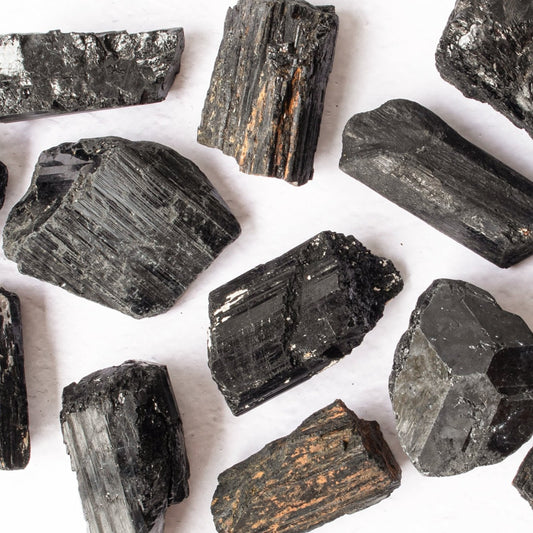 Protection Black tourmaline crystal large rough chunk stone