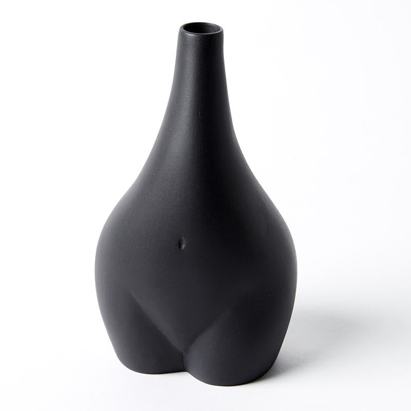 Handmade HER cheeky black bottom bud vase