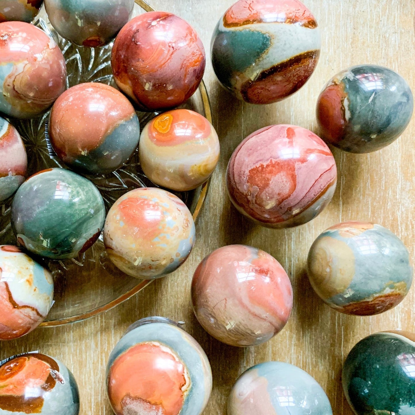 Desert jasper crystal sphere 5-6cm