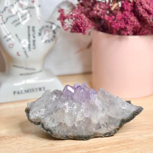 Lilac Amethyst crystal cluster statue 17cm 1.1kg