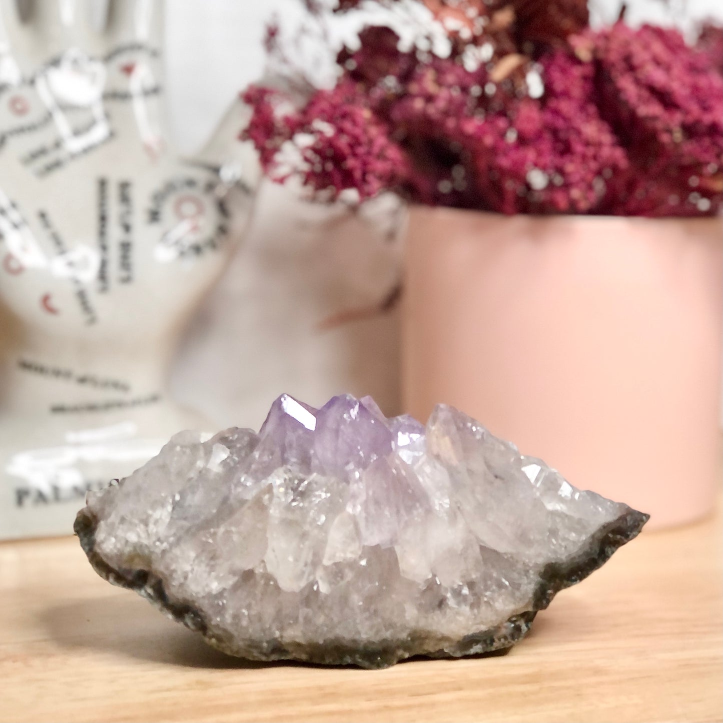 Lilac Amethyst crystal cluster statue 17cm 1.1kg