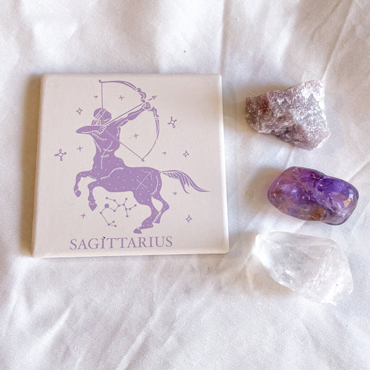 Sagittarius Zodiac star sign crystal set