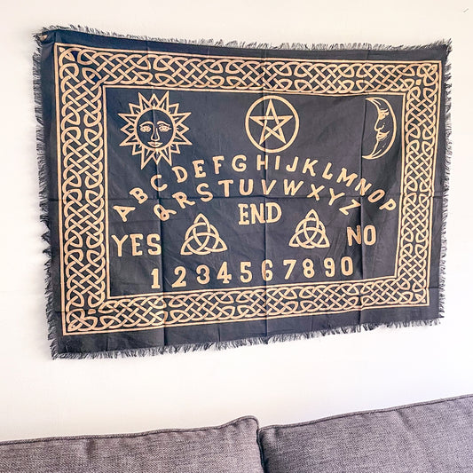 Witchy Ouija board altar table cloth / wall hanging