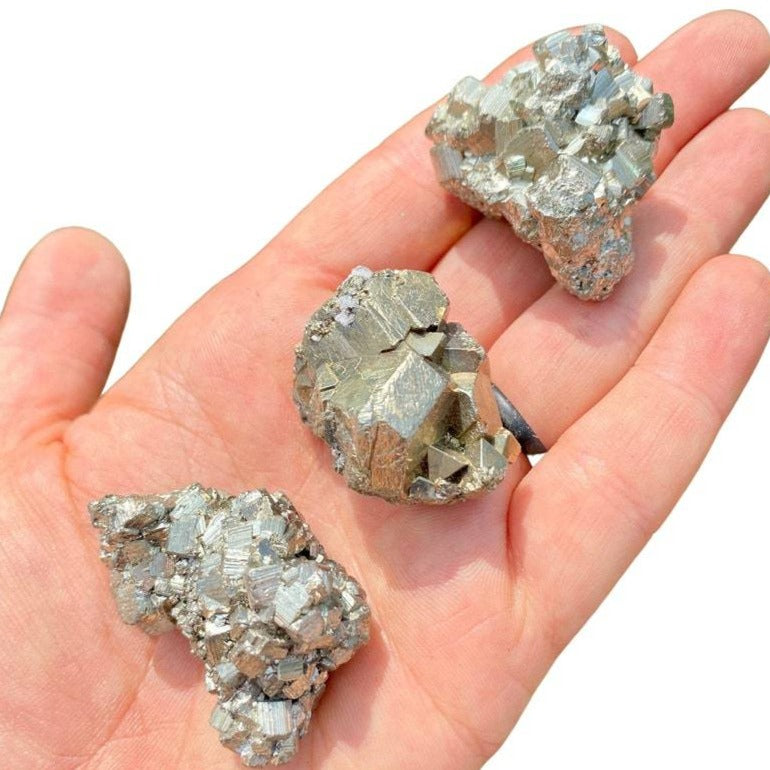 Pyrite crystal cluster chunk S-M