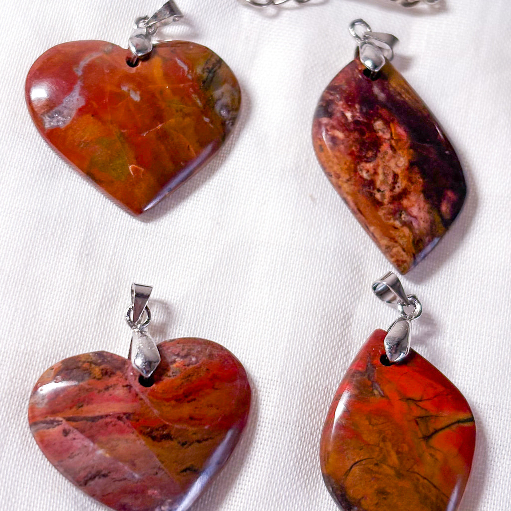 Mookaite Jasper crystal pendant necklace