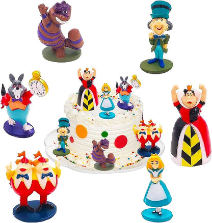 Alice in wonderland cake topper figure toy set