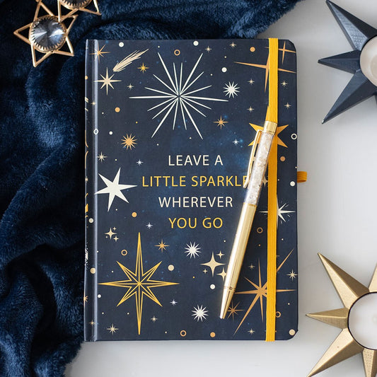 Magic sparkle journal with citrine pen