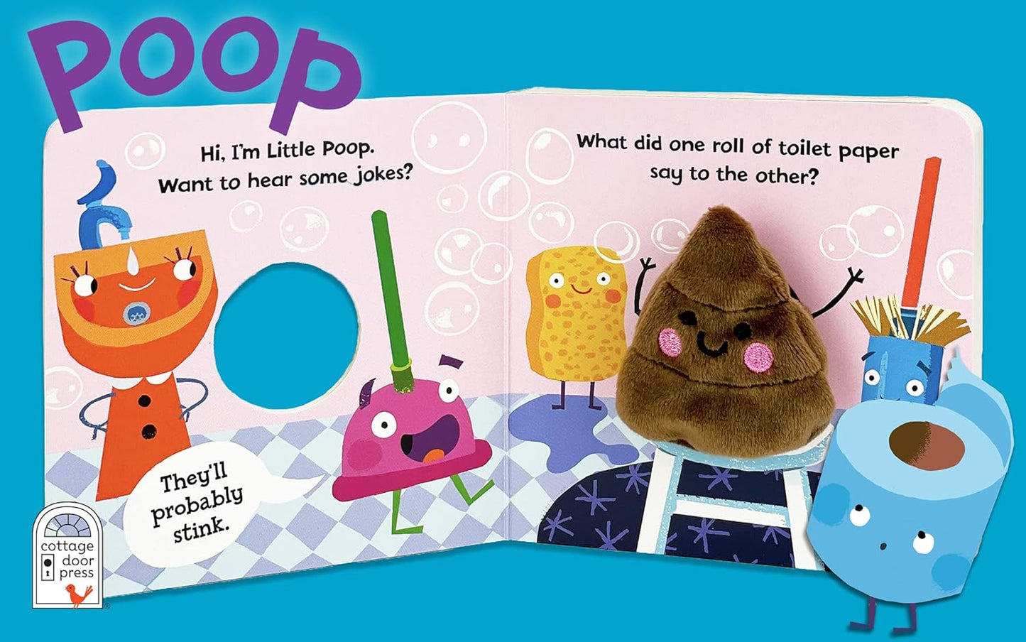 Poop finger puppet novelty book