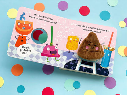 Poop finger puppet novelty book