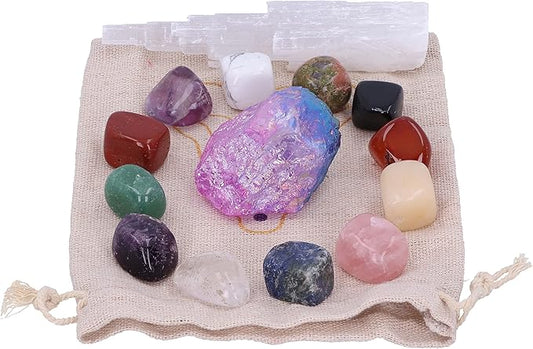 Boxed crystal healing set