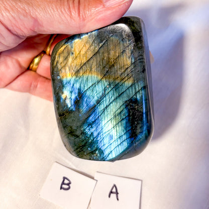 Labradorite crystal high quality flash carved freeform statue