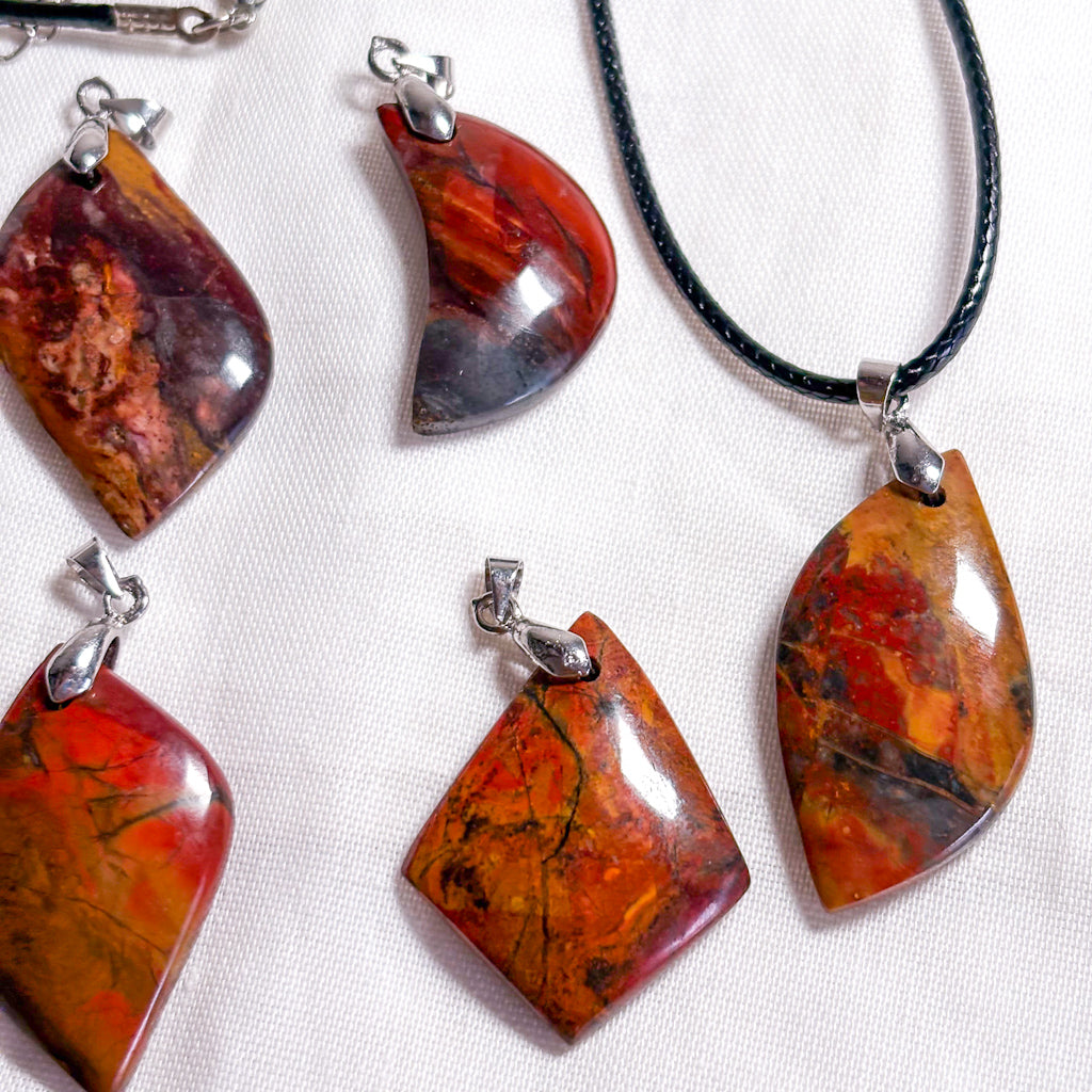 Mookaite Jasper crystal pendant necklace