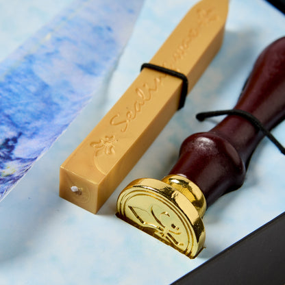 Feather calligraphy pen & wax seal gift set