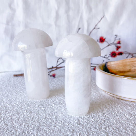 Clear quartz Crystal mushroom shaped statue polished stone Large