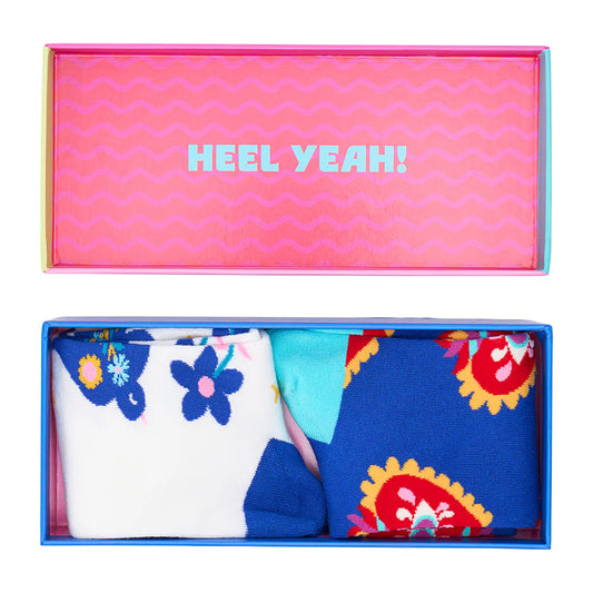 Blue bird / Eye heart pair socks boxed set 2