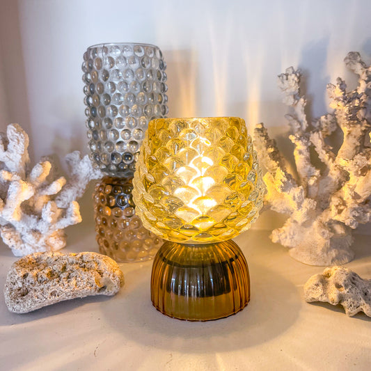 Cordless retro LED glass lamp