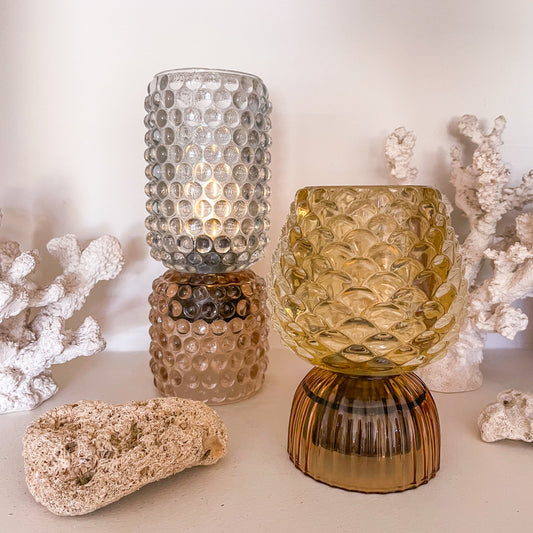 Cordless retro LED glass lamp