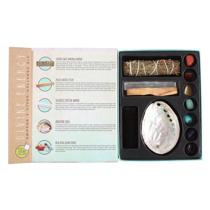 Wellness kit - smudge sticks, shell dish & crystals bundle
