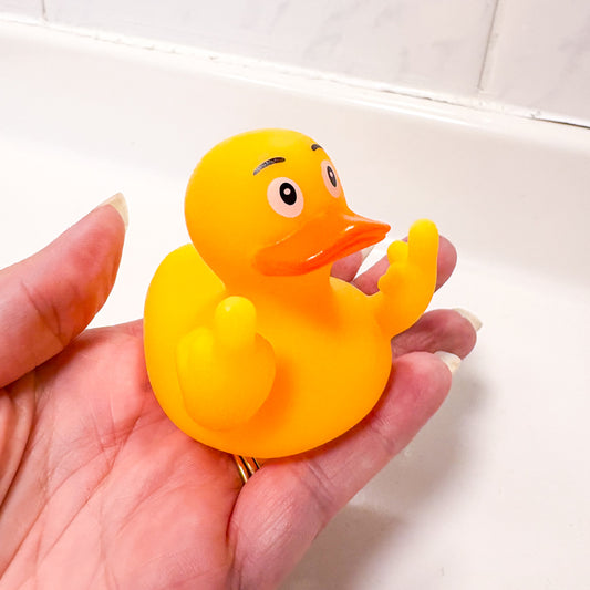 Fuk u rude finger duck off bath toy