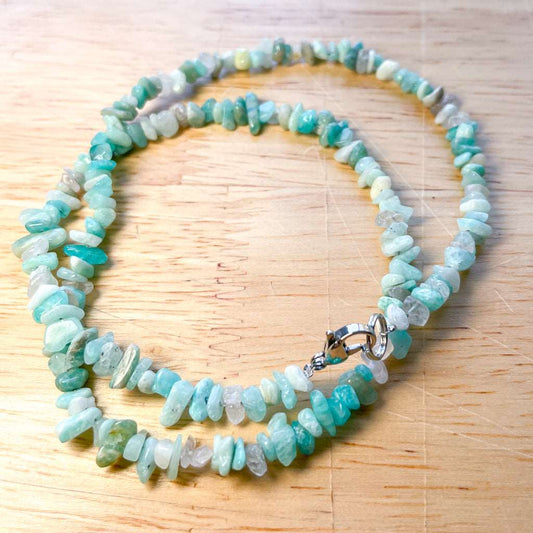 Amazonite crystal chip bracelet