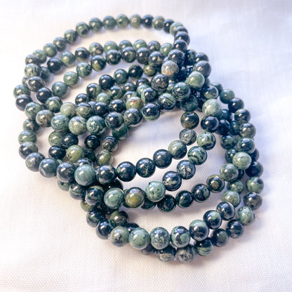 Kambaba jasper crystal bead stone bracelet