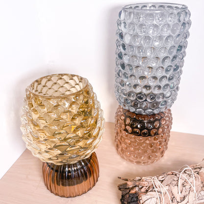 Cordless retro LED glass lamp