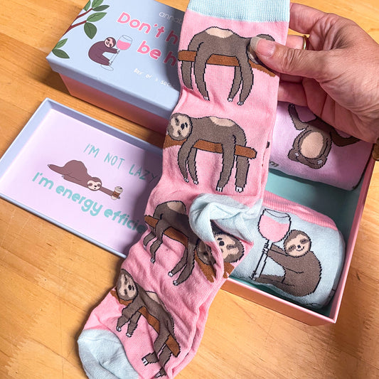 Sloth gift box socks set 3