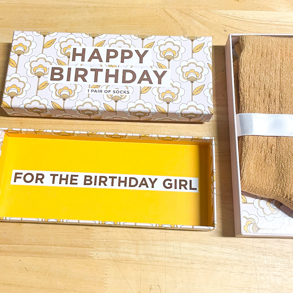 Happy Birthday gift box socks