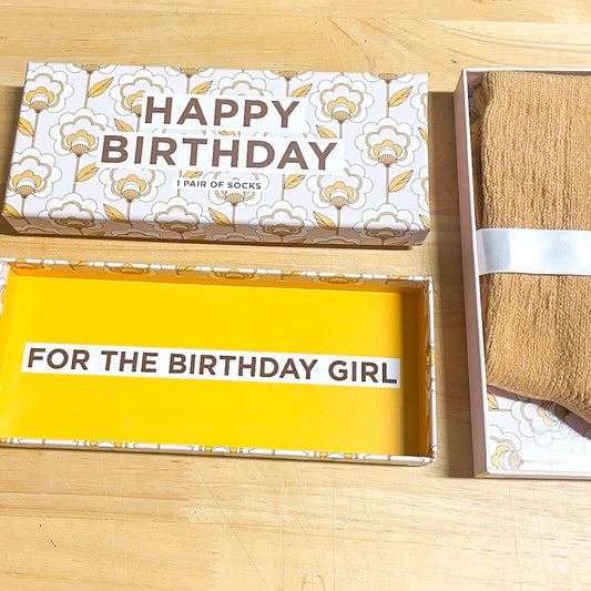 Happy Birthday gift box socks