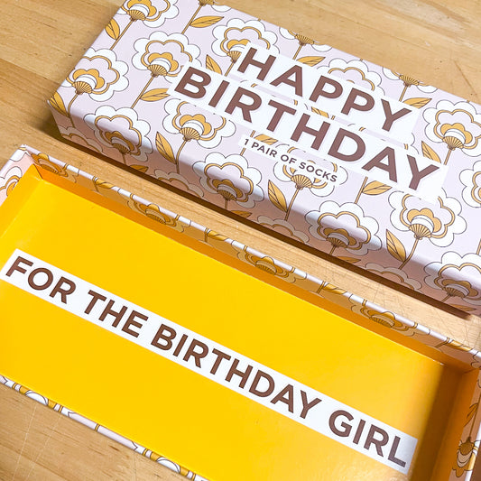 Happy Birthday gift box socks