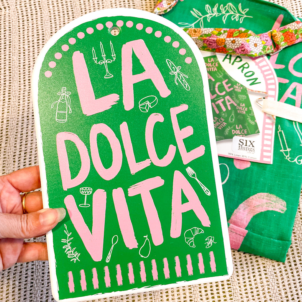 The sweet life / La dolce vita trivet or apron
