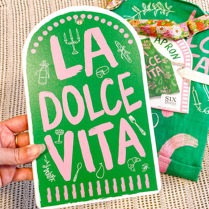 The sweet life / La dolce vita trivet or apron