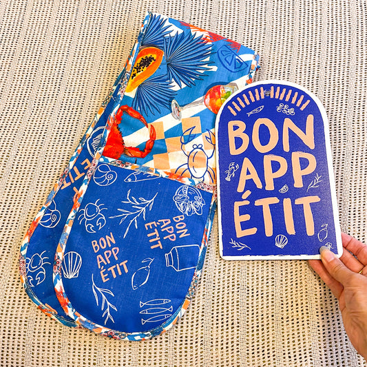 Bon appetit trivet or oven mitt