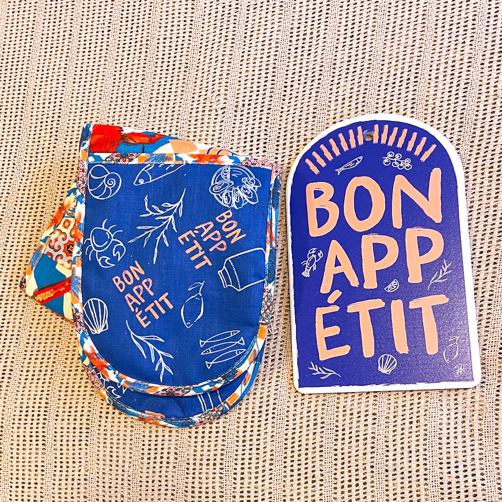 Bon appetit trivet or oven mitt
