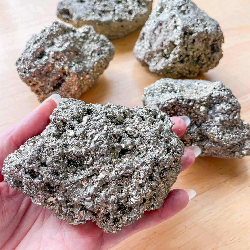 Pyrite crystal cluster chunk Large