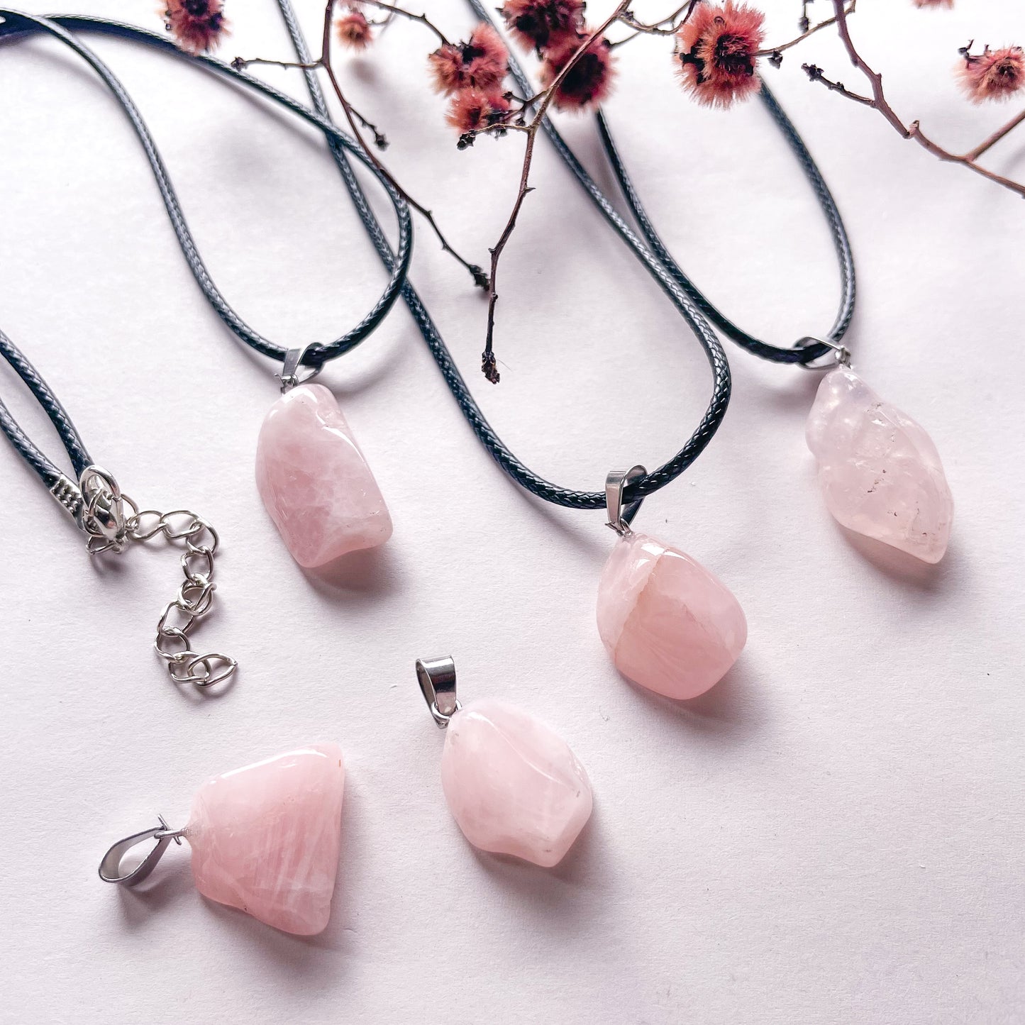 Rose Quartz Crystal pendant / necklace