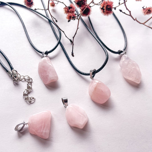 Rose Quartz Crystal pendant / necklace
